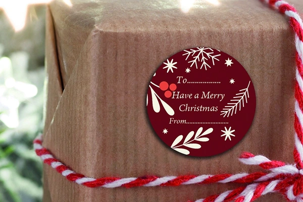 Christmas Wrapping Paper Sticker