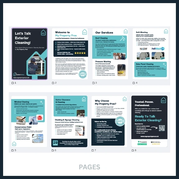  8pp A5 Booklet  -  All Services  -  Pages