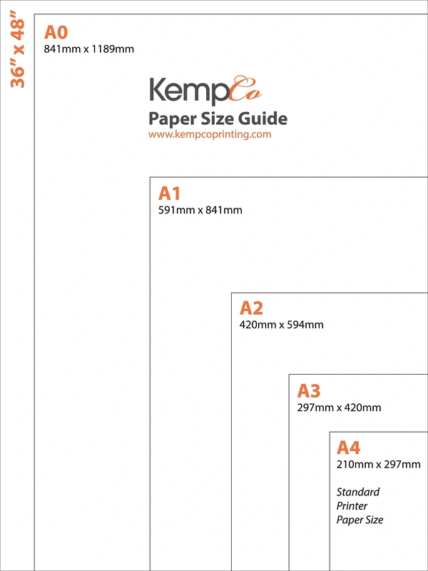  KempCo Printing Paper Size Guide