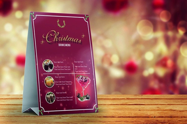  Drinks Menu Tent Card